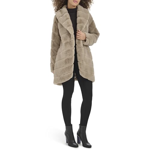 【新品未使用】ROKU 6 SHAGGY SHAWL COLLAR COAT Amazon.com: Kenneth Cole Women's Plush Grooved Faux Mink